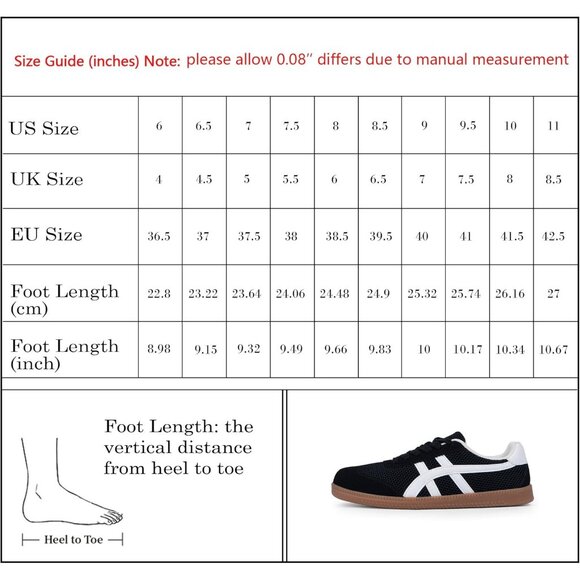 Women's Black Lace Up Non Slip Comfortable Casual Trendy Mesh Sneakers - Picture 7 of 7